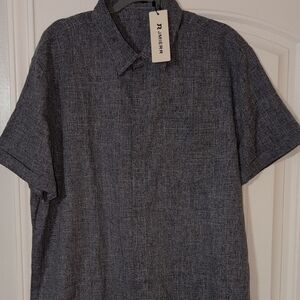 Men's Black Casual Button Down Shirt